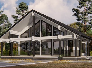 Плюсы и минусы дома с двускатной крышей и террасой