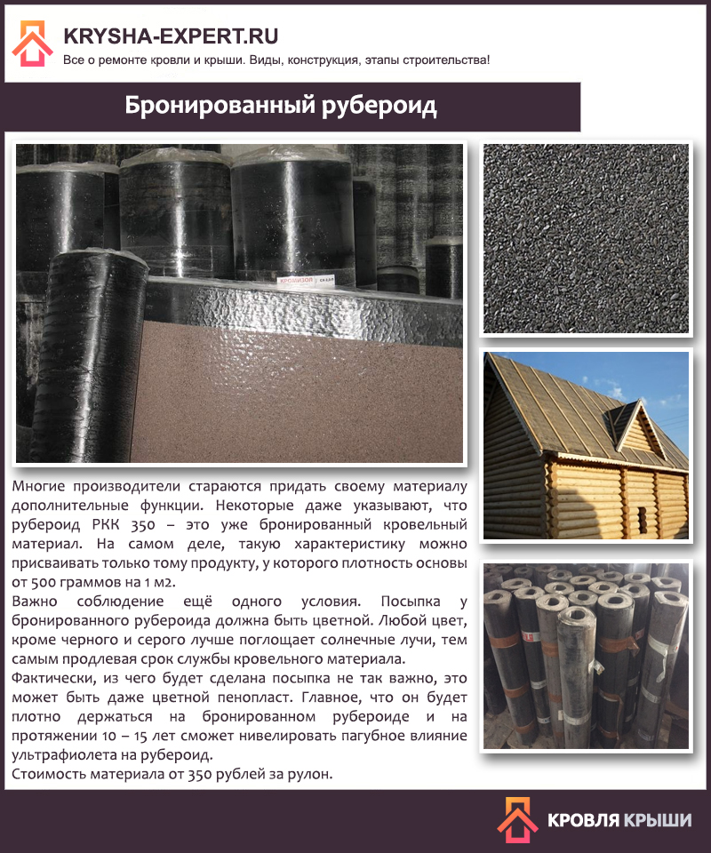 Состав и химические свойства кровельного рубероида РКП 350Б