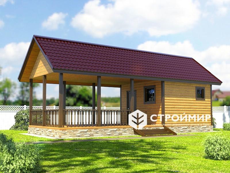 Планировка бани с верандой под одной крышей