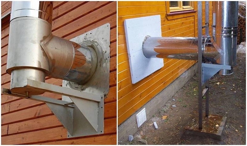 Установка и монтаж трубы дымохода через стену